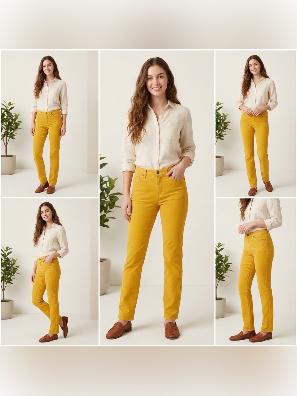 Ann Taylor Straight-Leg Jeans in Mustard Yellow M size 🌅